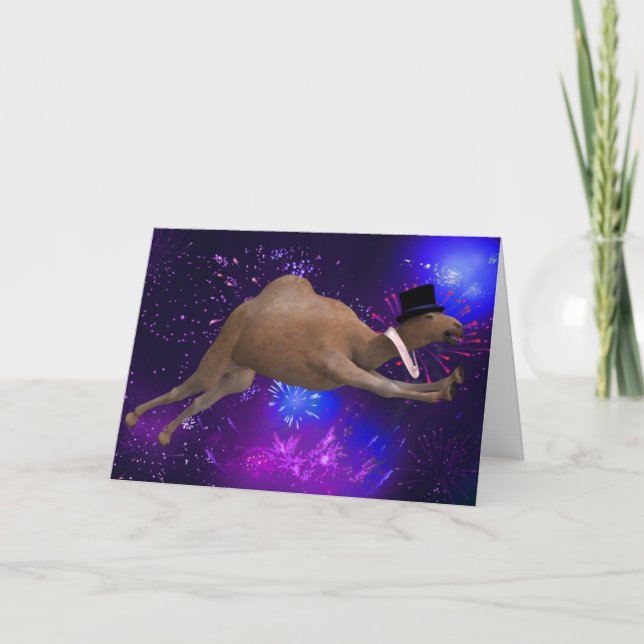 Knubbig Hoppig Gott Nytt År   Julkort Helgkort (Framsida)