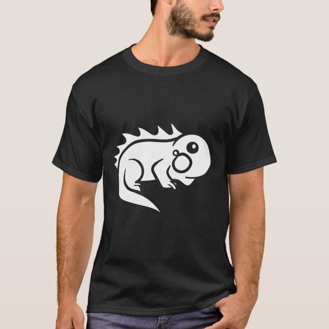 Knubbig Iguana Herbivorous Lizard Vass Öga Specie T Shirt (Framsida)