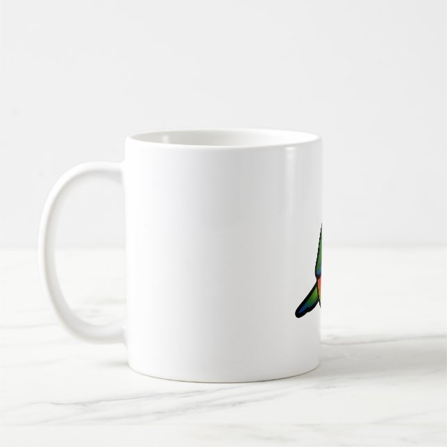 Knubbig Jenday Conure Kaffemugg (Vänster)