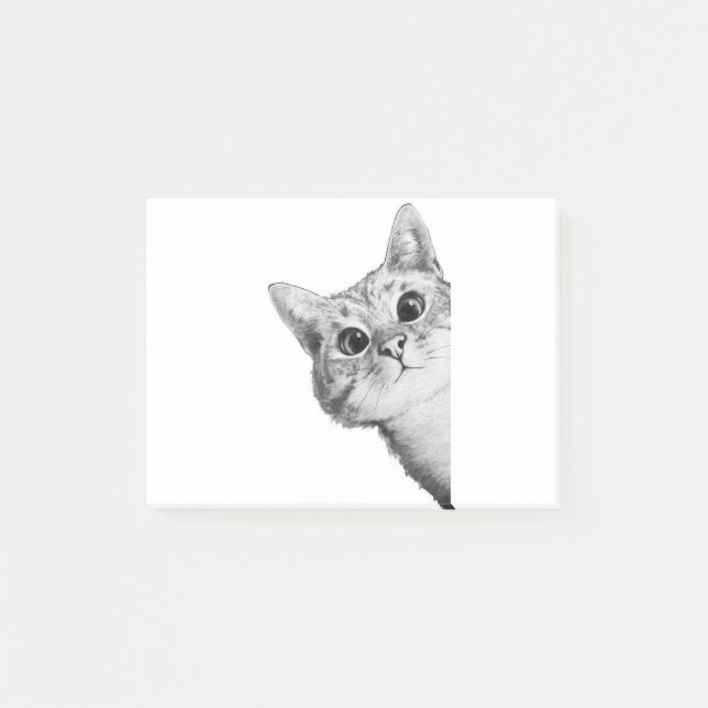 Knubbig Katt Post-it Block (Framsida)