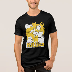 Knubbig Kattunge Design - fläckkonst T Shirt