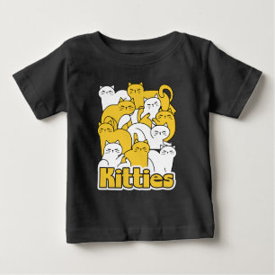 Knubbig Kattunge Design - fläckkonst T Shirt
