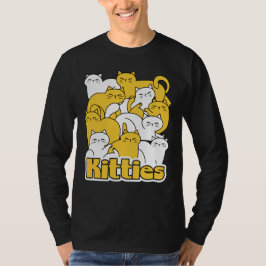 Knubbig Kattunge Design - fläckkonst T Shirt
