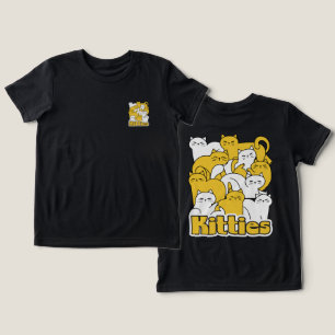 Knubbig Kattunge Design - fläckkonst T Shirt