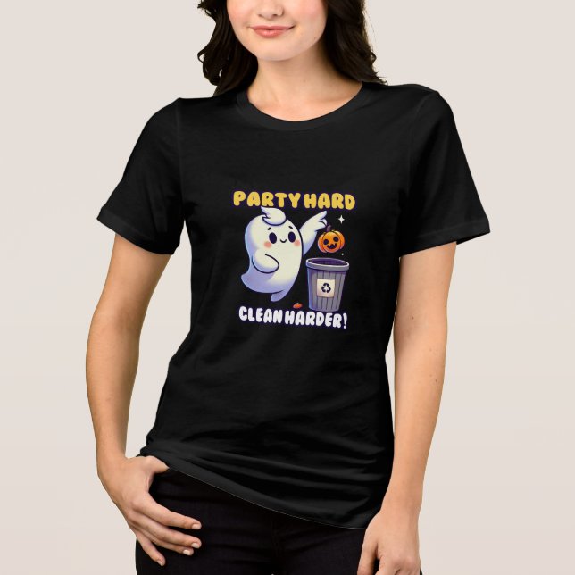 Knubbig Kawaii Ghost Throwing Sopor med Wisdom T Shirt (Framsida)