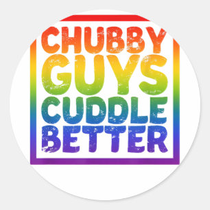 Knubbig Killar Cuddle Better - Gay Bear Runt Klistermärke