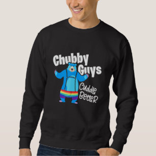 Knubbig Killar Cuddle Better Lgbtq Gay pride Bear Lång Ärmad Tröja