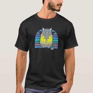 Knubbig Kitten Cat Wearing Safety Vest Kärlek Cat T Shirt