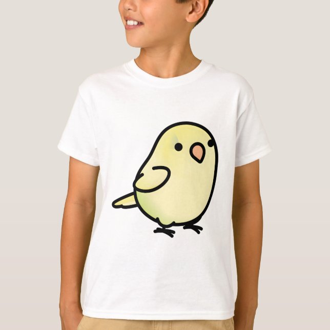 Knubbig Light Gult Lutino Parrotlet T Shirt (Framsida)