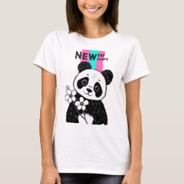 Knubbig Little Panda Kärlek T Shirt