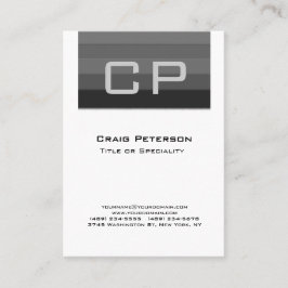 Knubbig Lodrät Svartvit monogram Affärskort Visitkort