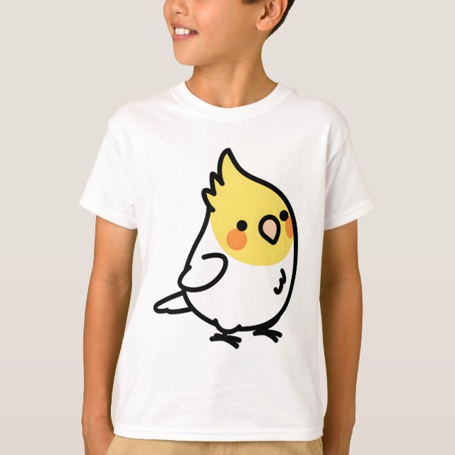 Knubbig Lutino Cockatiel T Shirt (Framsida)