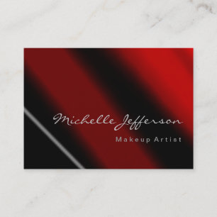 Knubbig Makeup Artist Chic Red Black, Affärskort Visitkort