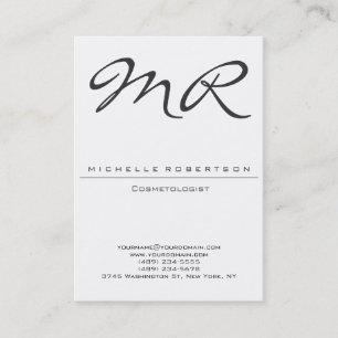 Knubbig Modern Monogram kosmetologist Affärskort Visitkort