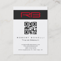 Knubbig Monogram White Red QR-kod