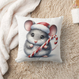 Knubbig Mouse med jul Candy cane Kudde