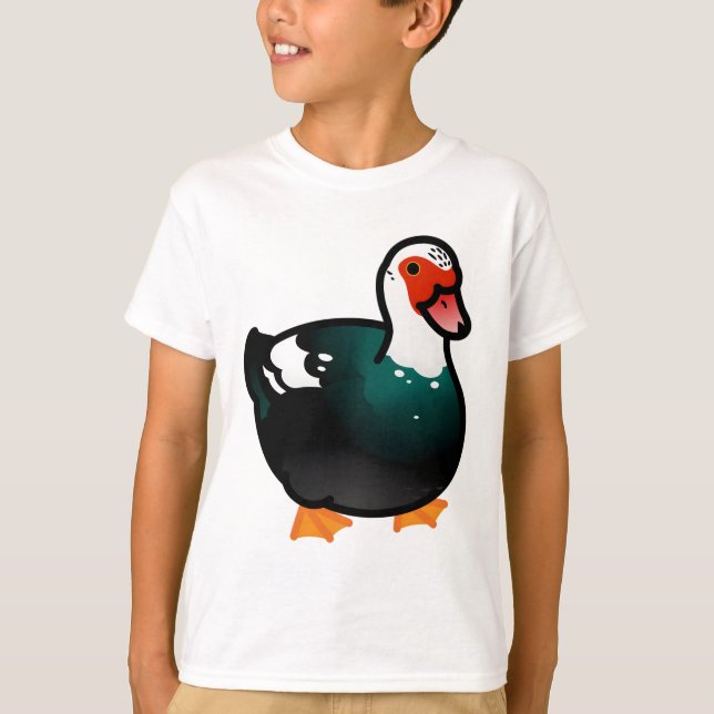 Knubbig Muscovy Anka T Shirt (Framsida)
