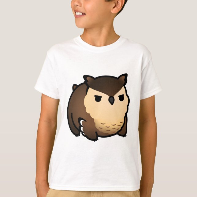 Knubbig Owlbjörn T Shirt (Framsida)