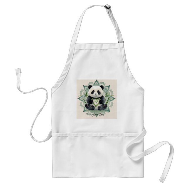 Knubbig panda sitta i en lotus pose Zen Förkläde (Framsidan)