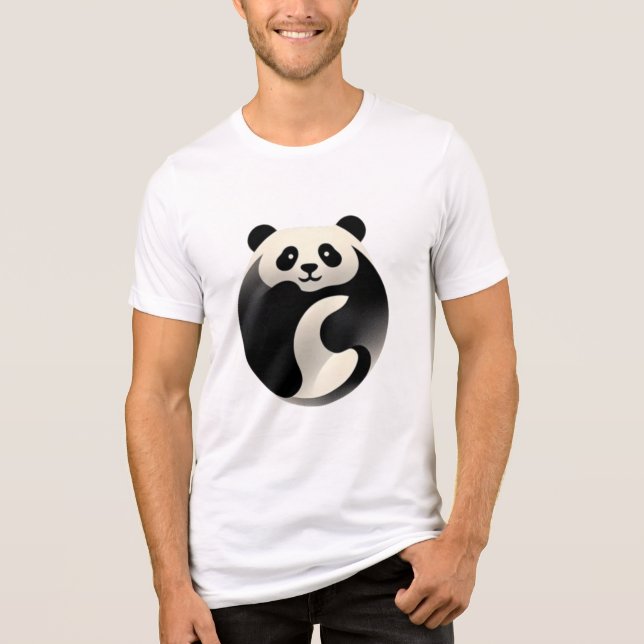 Knubbig Panda - Skönhet i svartvitt T Shirt (Framsida)