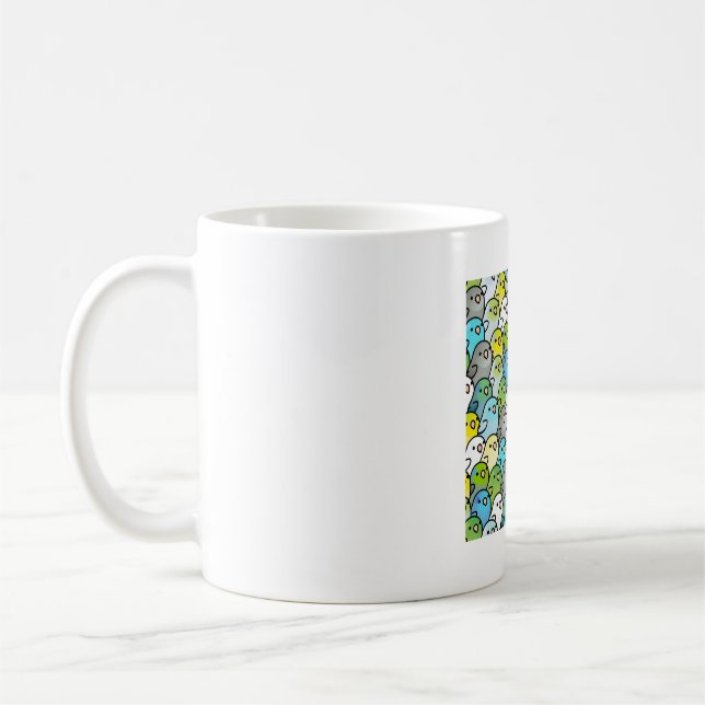 Knubbig Parrotlet Mönster Kaffemugg (Vänster)