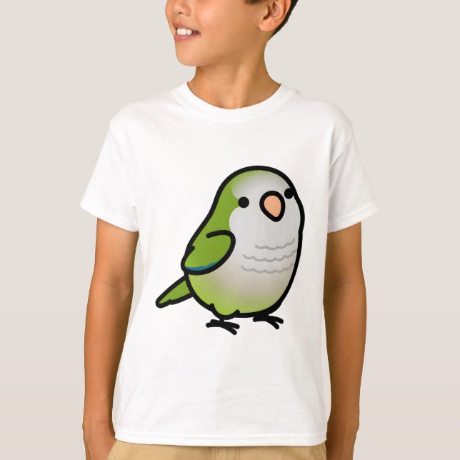 Knubbig Quaker Parrot T Shirt (Framsida)