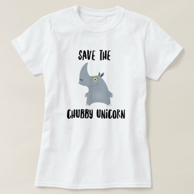 Knubbig Rhinoceros Unicorn T-Shirt (Design framsida)
