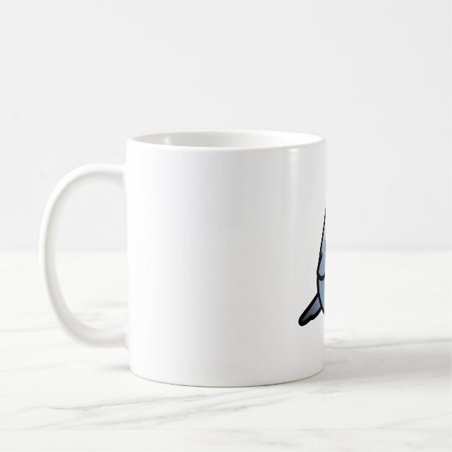 Knubbig Slate Blue Budgie Kaffemugg (Vänster)
