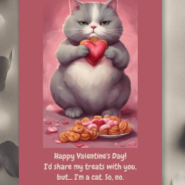 Knubbig söta Valentineser för att äta snacks Julkort