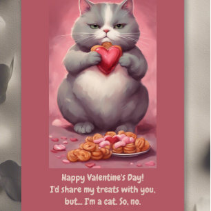 Knubbig söta Valentineser för att äta snacks Julkort