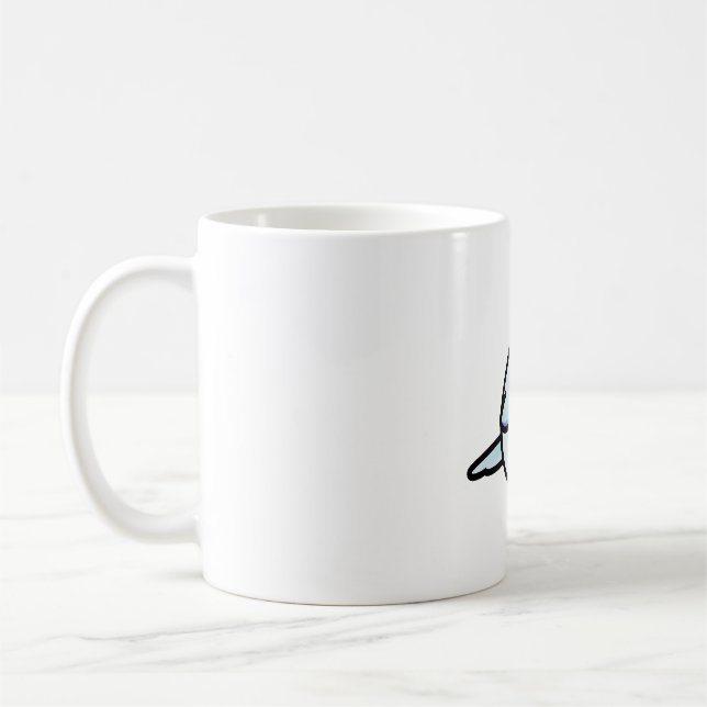 Knubbig Späd ljusblå parroll Kaffemugg (Vänster)