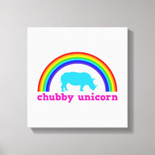 Knubbig Unicorn Canvastryck