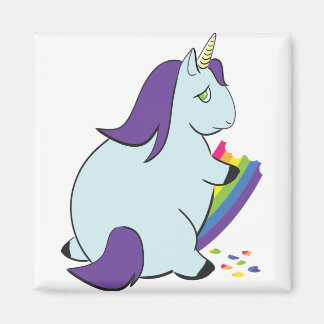 Knubbig Unicorn Eating Rainbow Magnet