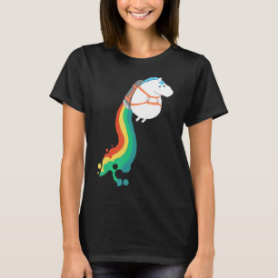 Knubbig Unicorn Rainbow Jetpack T Shirt
