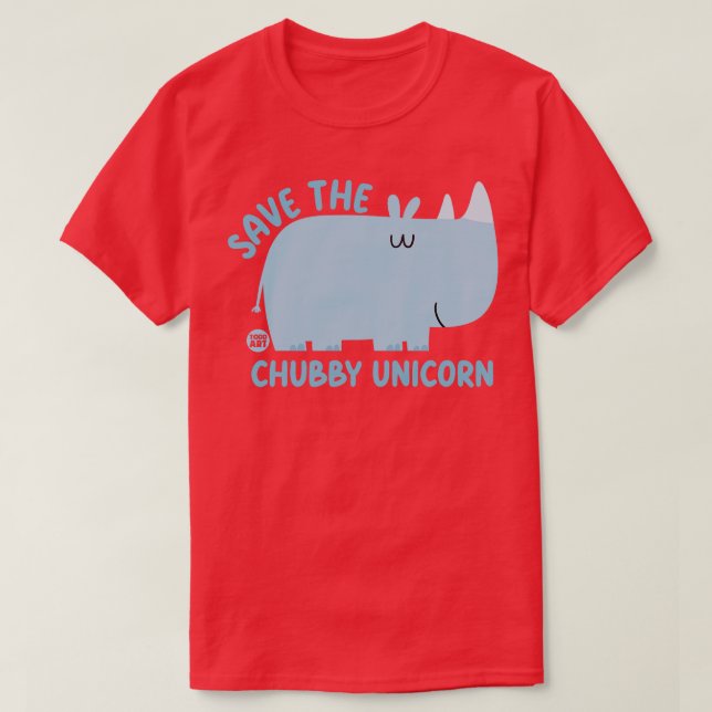 knubbig Unicorn T Shirt (Design framsida)