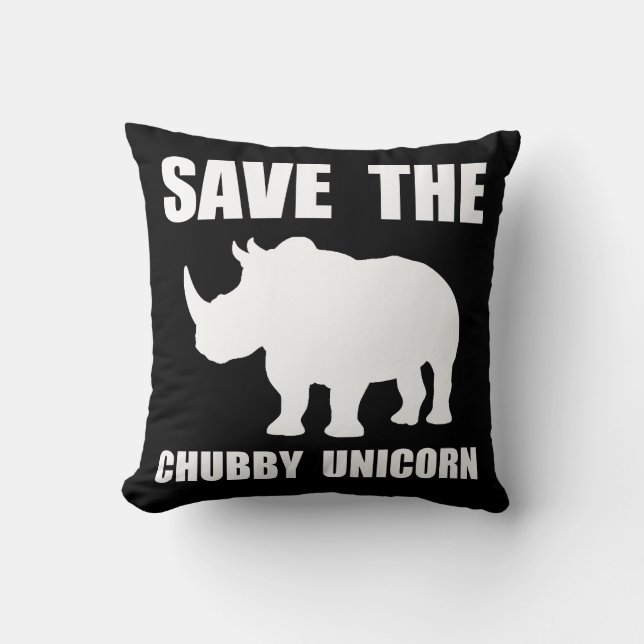 Knubbig Unicornnoshörning Kudde (Framsida)