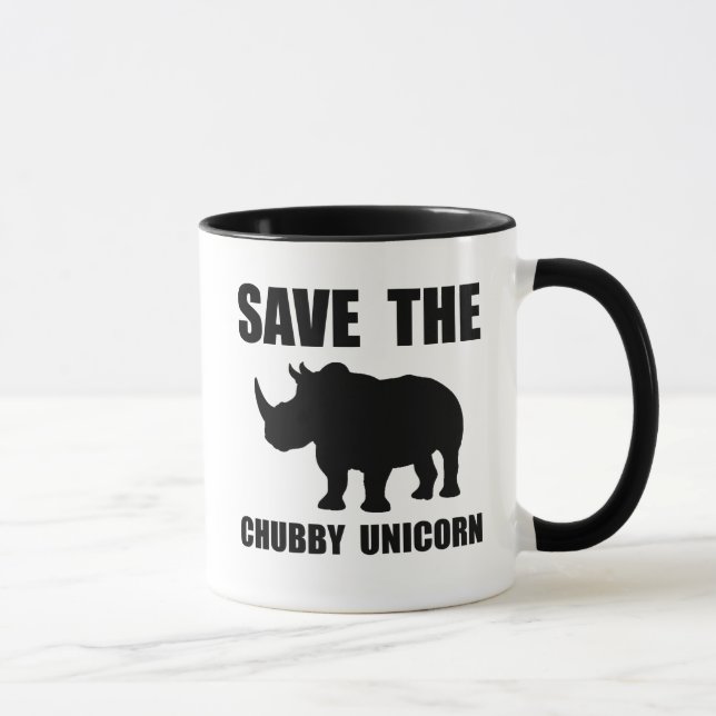 Knubbig Unicornnoshörning Mugg (Höger)