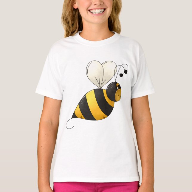 Knubbig Vingad Humla T Shirt (Framsida)