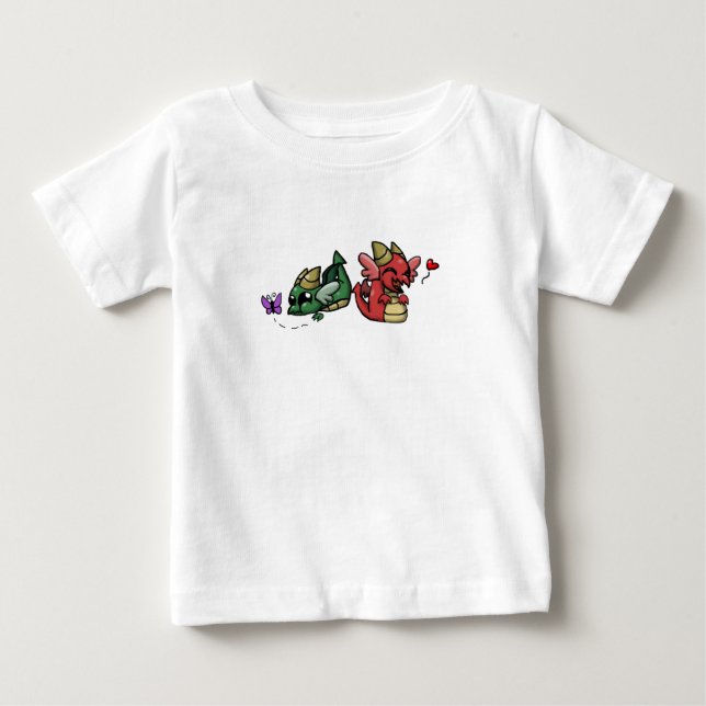 Knubbiga drakar t-shirt (Framsida)