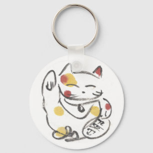 Knubbiga Maneki Neko Keychain Nyckelring