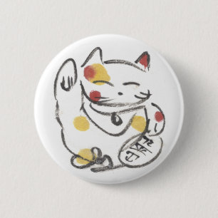 Knubbiga Maneki Neko knäppas Knapp