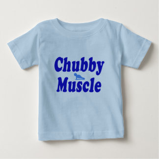 knubbiga muskelblått t-shirt
