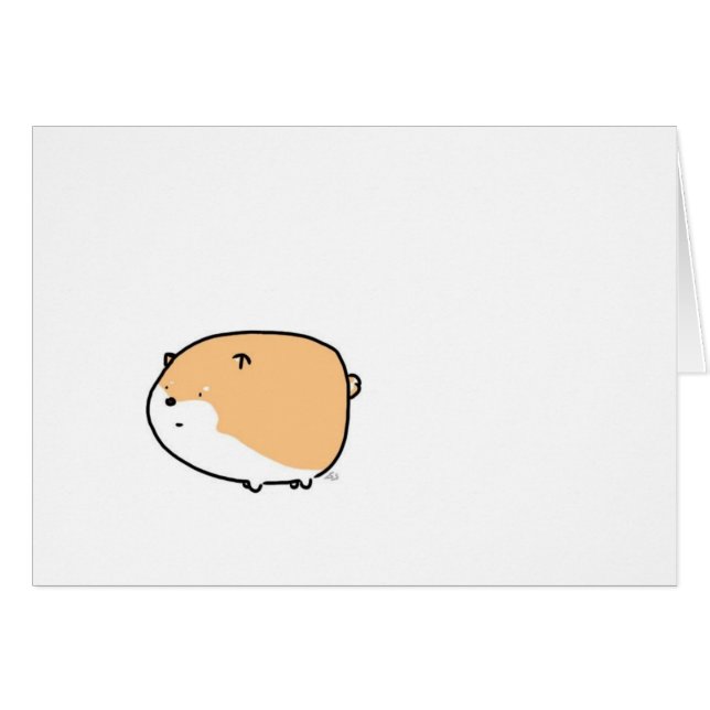 Knubbiga Shiba Hälsningskort (Framsidan Horizontal)