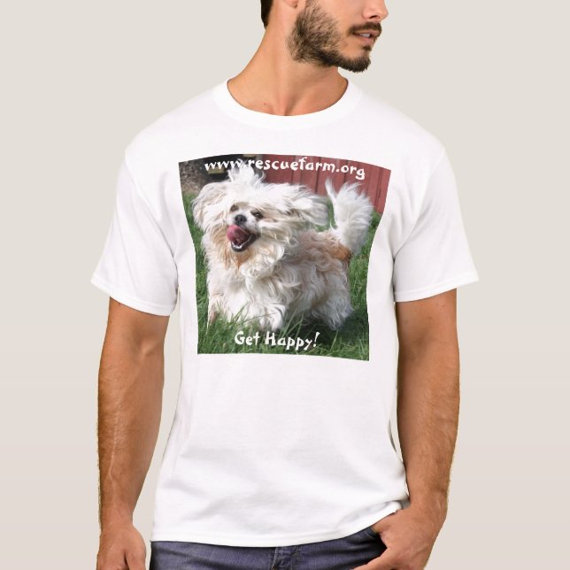 Knubbiget får lycklig! t-shirt (Framsida)