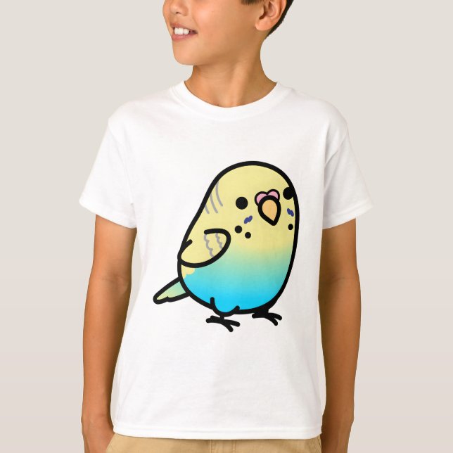 Knubbiget Rainbow Spangle Budgie - Female T Shirt (Framsida)