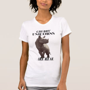 Knubbiget Unicorns är Real Tee, Lung Rhino T Shirt