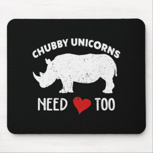 Knubbiget Unicorns behöver Kärlek to Rhino Rhinoce Musmatta