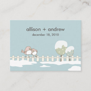 Knubbiget Whimsical Winter Wedding Directions Tilläggskort