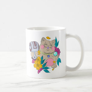 knubbigets lyckliga katt kaffemugg