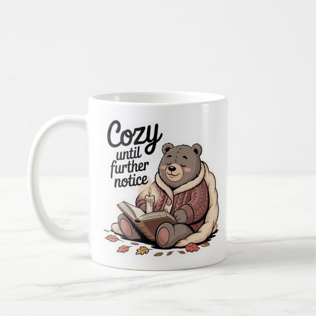 Knubbigets Mysiga hörlursläsning av höstljus Kaffemugg (Vänster)